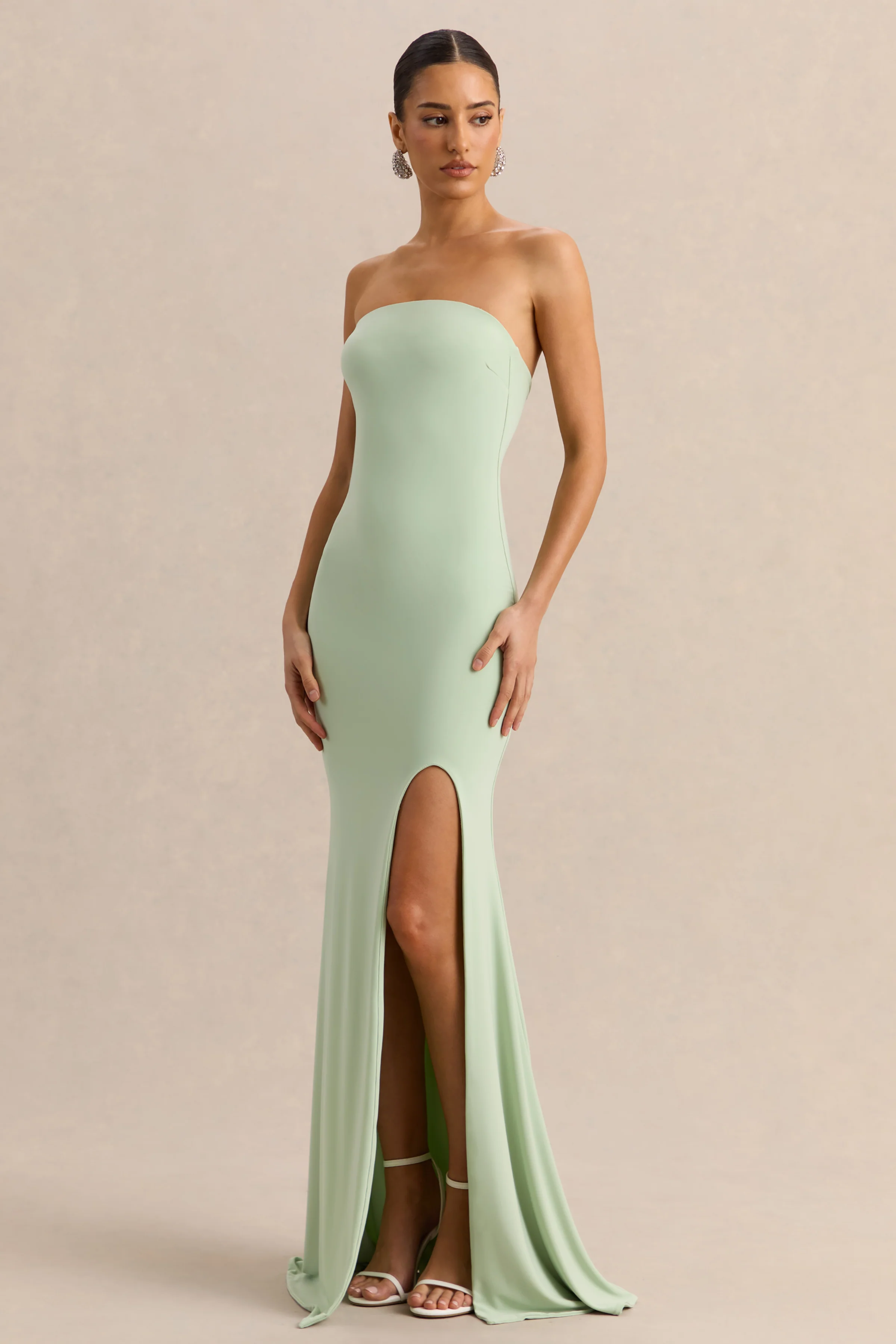 Melva | Mint Bandeau Maxi Dress - Image 5