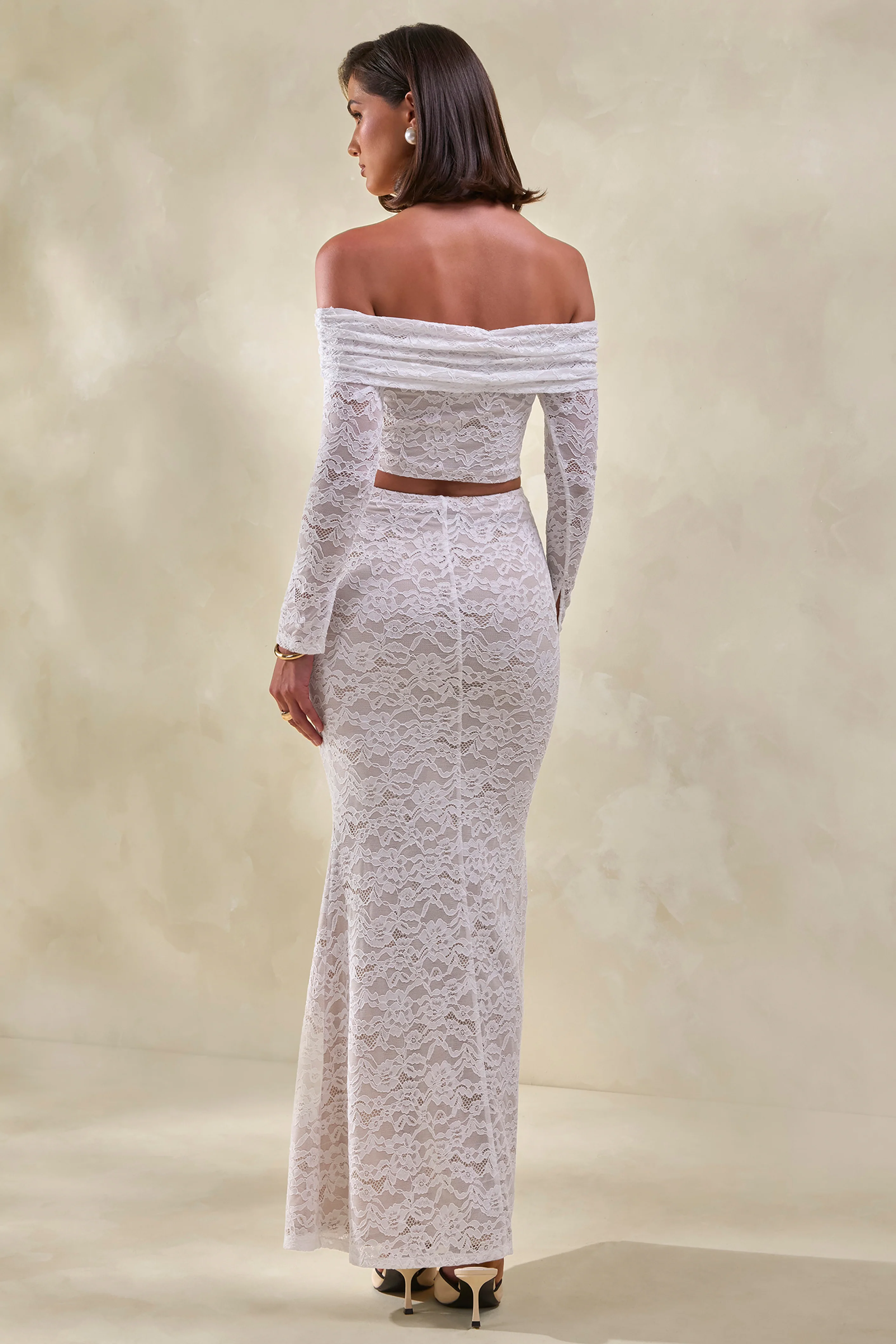 Viselle | White Lace Maxi Skirt - Image 4